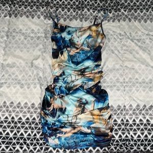 Horse & Angel Print Body-con Dress
